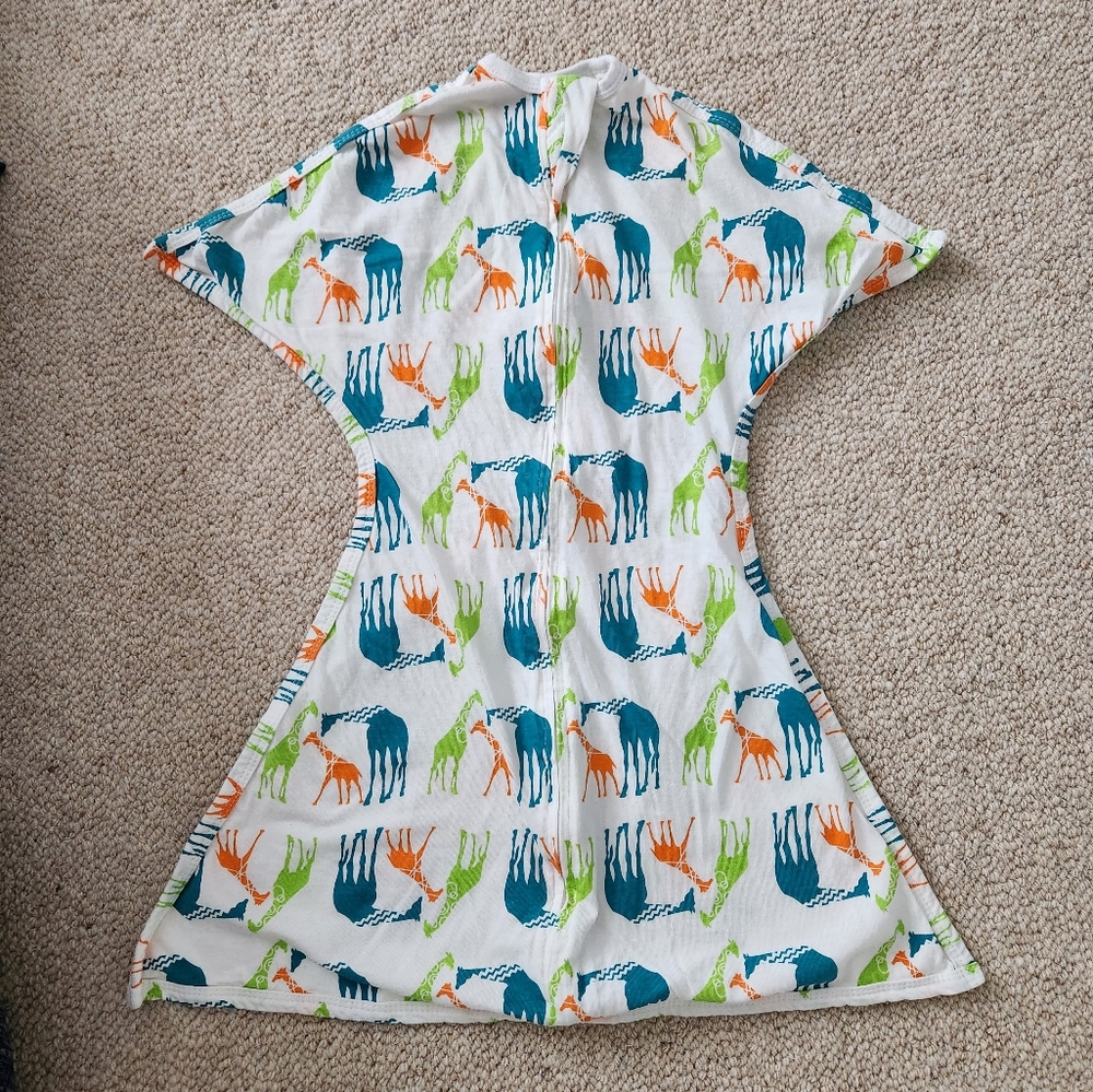 Sleeping Baby Zipadee Zip Sleepsack Green Orange Giraffe Size Small